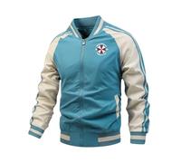 Veste Homme Horror Video Game Enthusiast, Blouson Casual Thin Classique Beau, Jacket Aviateur Casual avec Poche, homme(Blue,3XL)