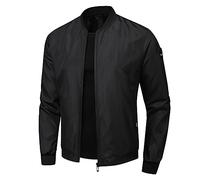 Veste Homme Imperméable Coupe Vent Blouson Homme Mi Saison Légère et Résistante Bombers Décontractée Blouson Homme Veste Imperméable Décontracté Jacket Printemps été de Couleur Unie Col Debout