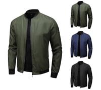 Veste Homme Imperméable Coupe Vent Blouson Homme Mi Saison Légère et Résistante Bombers Décontractée Blouson Aviateur Jacket Automne