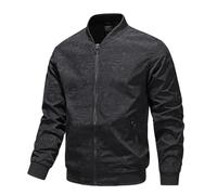Veste Homme Imperméable Coupe Vent Blouson Homme Mi Saison Légère et Résistante Bombers Décontractée Blouson Homme Veste Imperméable Décontracté Jacket Printemps été de Couleur Unie Col Debout