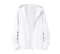 Veste Homme ImpéRmeable Veste De Protection Solaire à Capuche - avec Fermeture éClair IntéGrale SéChage Rapide AthléTique Blouson De RandonnéE Fonctionnelle Et Respirante à Manches pour Outdoor