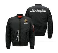 Veste Homme mi Saison Lam -bo.RGhi. ni, Veste de Travail Homme avec Poches, Bomber Jacket Homme pour Outdoor Décontracté, Homme(Black,5XL)