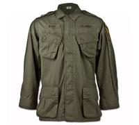 Veste homme MIL-TEC US M64 Vietnam avec patch US Army et Ryan - Vert olive M