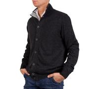 Veste homme Misto Cashmere Cardigan Bottoni Made in Italy Pull Seta Pullover Manches longues Laine mérinos Cachemire Pull Beige Bleu Gris T-shirt Cadeau Vêtement Hiver, anthracite, XL
