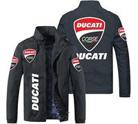Veste Homme pour Ducati Sweat-Shirt léger à Fermeture éclair Printemps/Automne Manches Longues Casual Coat Tops-B||4XL