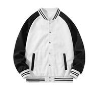 Veste Homme Printemps, Blouson Aviateur Homme Veste De Baseball Manteau Varsity College Jacket Veste De Couple Oversize Unisexe Couleur Bloc Veste De Sport Veste Homme Été Vêtements D'extérieu