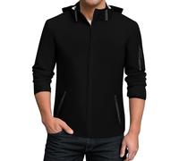 Veste Homme Printemps M65 Doudoune Homme Hiver Bébé Teddy Cardigans Capuche Zippé Hoodies Securite Grand Taille Bombers Doudoune Chaude Poncho Pluie Imperméable Noir XL