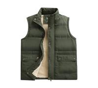 Veste Homme sans Manche Chuad Hiver Gilet Zippé, Blouson Homme Hiver Chaud Et Confortable Manteau Polaire Softshell sans Manche Oversize sans Capuche avec Poche Extérieur Maison