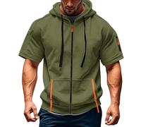 Veste Homme Veste De Travail Homme Zippée Intérieur Hiver Running Mi Saison Cyclisme Grande Taille Sport Cargo Blouson Printemps Vêtements Vente Flash du Jour et Soldes 2#Vert de l'armée XL