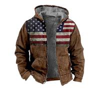 Veste Homme, Vêtements Chaud Manche Longue Zippé Veste Gilet Polaire Grande Taille Travail a Capuche Manteau Veste En Cuir Homme Veste Polaire Homme Chaude(#A01Blue,Medium)