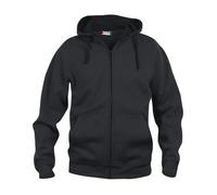 Veste Hoody Full Zip - Noir - Tissu doux - Poches avant - Manches longues S