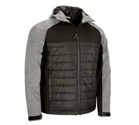 Veste Hybride Softshell Et Doudoune - Homme - Ref Bering - Noir Et Gris