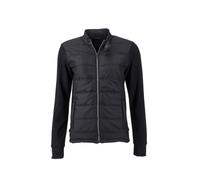 Veste hybride style sweat - JN1123 - noir - Doudoune Femme L