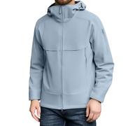 Veste imperméable à capuche pour femme - Fermeture éclair intégrale - En polaire douce - Pour activités de plein air - Pour la randonnée, bleu, L