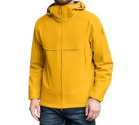 Veste imperméable à capuche pour femme - Fermeture éclair intégrale - En polaire douce - Pour activités de plein air - Pour la randonnée, jaune, XXL