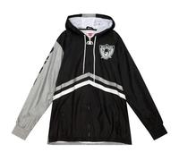 Veste imperméable à capuche zippé Mitchell & Ness NFL Oakland Raiders Undeniable Noir L