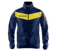 Veste imperméable avec maille Givova - navy blue/amarillo - L L