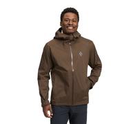 Black Diamond Veste à capuche Fineline Stretch Shell imperméable Marron foncé Taille S
