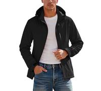 Veste Imperméable En Plein Air Pour Homme Veste De Pluie Légère, Veste décontractée coupe-vent imperméable à capuche légère pour randonnée sport plein air manteau respirant avec multiples poches