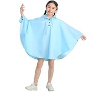 Veste Imperméable Enfant Cape De Pluie Unisexe Poncho d'école Long Respirant, léger Manteau d'été doublé Pais et pour L'école Voyage Randonnée Cyclisme Extérieur
