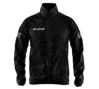 Veste imperméable enfant - Givova - Basico - Noir - 100% polyester - Capuche amovible 6-8 ans