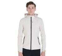 Veste imperméable équitation à capuche en tissu technique respirant Equestro Blanc S