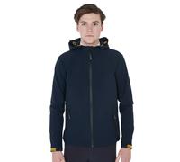 Veste imperméable équitation à capuche en tissu technique respirant Equestro Bleu M