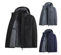 Veste imperméable et coupe-vent pour homme avec doublure en polaire thermique chaude et coupe-vent, manteau d'extérieur, manteau d'escalade, veste de pluie à séchage rapide avec capuche, veste de