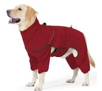 Veste Imperméable Et Résistante Au Froid pour Chien, Manteau De Sécurité en Peluche Chaud Et Réfléchissant pour Animaux De Compagnie, pour Labrador Golden Retriever Shiba Inu,Rouge,M.