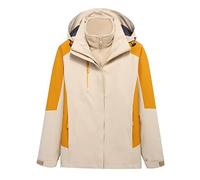 Veste Imperméable Extreme 3 en 1 Femme Manteau Respirant Veste Softshell Imperméable et Respirante Veste de Pluie Doublée avec Capuche À Manches Longues Parka de Cyclisme Veste Softshell