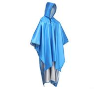 Veste imperméable facilement pliable avec fonctionnalités réglables, idéale pour les excursions d'une journée ou les aventures prolongées (bleu)