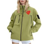 Veste Imperméable Femme À Capuche Veste Mi Saison avec Fermeture Coupe Vent Blouson Imperméable pour Femmes Couleurs Unie Softshell Manteau Pardessus Fonctionnelle Vêtement d'alpinisme en Plein Air