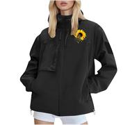 Veste Imperméable Femme À Capuche Veste Mi Saison avec Fermeture Coupe Vent Blouson Imperméable pour Femmes Couleurs Unie Softshell Manteau Pardessus Fonctionnelle Vêtement d'alpinisme en Plein Air