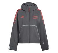 Adidas Veste imperméable femme AUDI Formula One Team Mechanics Noir / Hi‑Res Red L