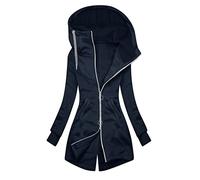 Veste Imperméable Femme Léger Blouson Hooded Avec Ceinture Parka Coupe-Vent Respirant Pour Camping Extérieur Pour Camping Extérieur