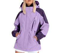 Veste Imperméable Femme Longue Coupe Vent Parka de Pluie avec Capuche Léger Manteau Mi Saison Vêtements Printemps Automne Vestes Zippé Chic Blousons d'Extérieur Camping Randonnée