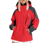Veste Imperméable Femme Longue Coupe Vent Parka de Pluie avec Capuche Léger Manteau Mi Saison Vêtements Printemps Automne Vestes Zippé Chic Blousons d'Extérieur Camping Randonnée