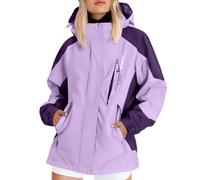 Veste Impermeable Femme Mi Saison Randonnée avec Capuche Legere Imperméable Rains Raincoat Bequeme Respirante Randonnee Softshell Uni Vêtements 2#Violet léger 3XL