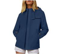Veste Imperméable Femme Trench Capuche Grande Taille Coupe Vent De Pluie LéGèRe SéChage Rapide avec Zippée Pluie Léger Vêtements Couleur Unie Sport pour Randonnée Camping Activités de Plein Air