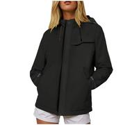 Veste Imperméable Femme Trench Capuche Grande Taille Coupe Vent De Pluie LéGèRe SéChage Rapide avec Zippée Pluie Léger Vêtements Couleur Unie Sport pour Randonnée Camping Activités de Plein Air