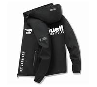 Veste Imperméable Homme Bu-ell, Respirante Trench Cape, Pour hommes Outdoor printemps automne veste légère(Black,2XL)
