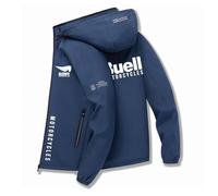 Veste Imperméable Homme Bu-ell, Respirante Trench Cape, Pour hommes Outdoor printemps automne veste légère, Parfaite(Blue,3XL)