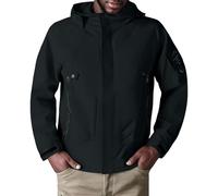 Veste imperméable légère pour homme - Manteau de pluie avec capuche pour la marche, le camping, les voyages, toutes saisons, fermeture éclair intégrale, respirant, veste coupe-vent fine, protection