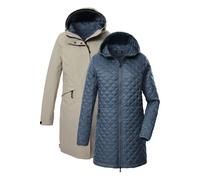Killtec Femme Parka fonctionnelle 3 en 1 avec capuche, imperméable et veste matelassée encastrable KOW 22 WMN JCKT, hell taupe, 46, 43312-000