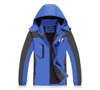 Veste imperméable pour homme, manteau de pluie à capuche pour Mass Effect N7, veste polaire outdoor avec capuche, coupe-vent et imperméable, pour la marche, la randonnée,Blue2-l