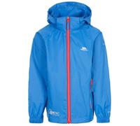Veste imperméable Trespass Qikpac X pour enfant - Bleu - Coutures scellées - Capuche ajustable - Poches zippées 7-8 ans