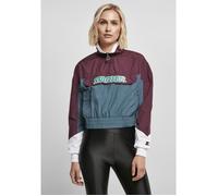 Veste imperméable - Urban Classics - Starter Colorblock - Femme - Multisport - Rouge bordeaux/Bleu pétrole XL