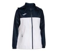Veste imperméable zippé à capuche femme Joma Montreal - blanc/bleu - S S