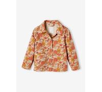 VERTBAUDET Veste Imprimée Fleurs Fille Boutonné Jean