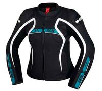 IXS RS-600 1.0 Veste en cuir de moto pour dames, noir-bleu, taille 44 pour femmes